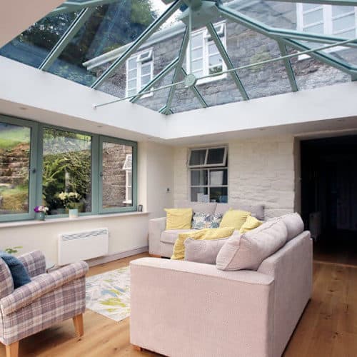 Orangery with wooden floor