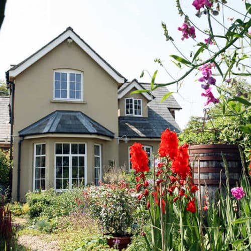 exterior of property with aluminium windows in view