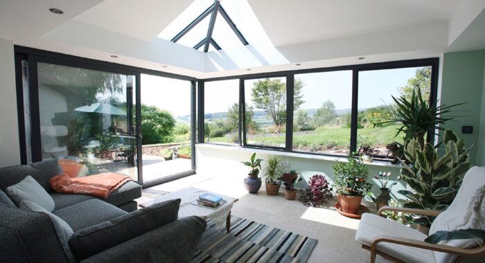 Livin Roof Glazed Extension in Hereford