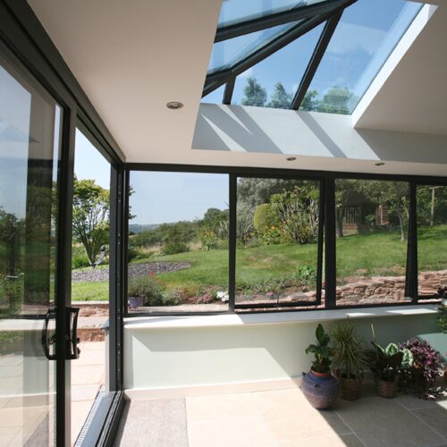 Livin Roof Glazed Extension in Hereford